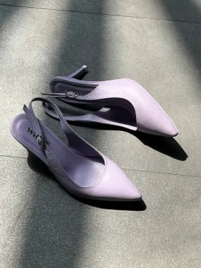 Purple high heels