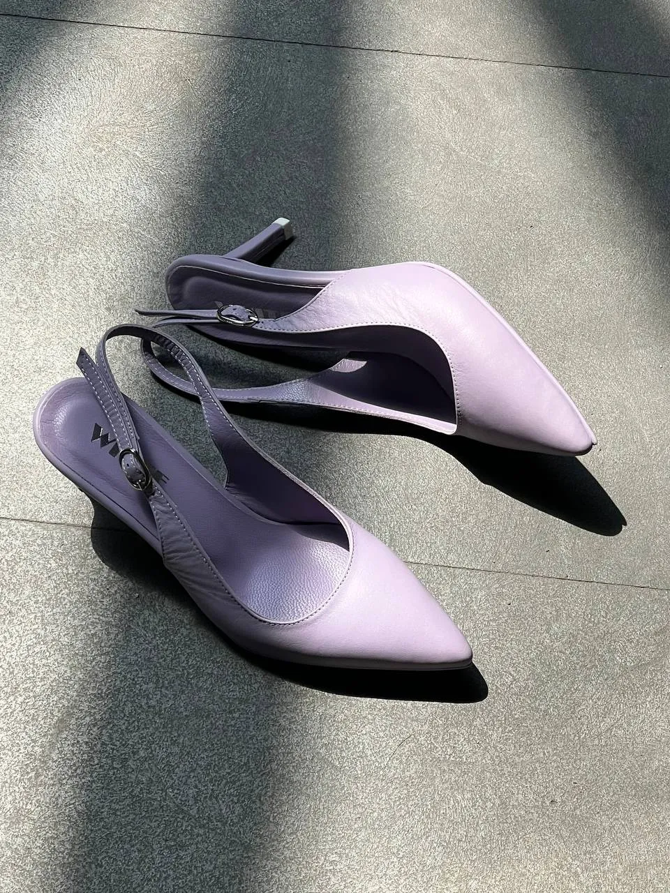 Purple high heels