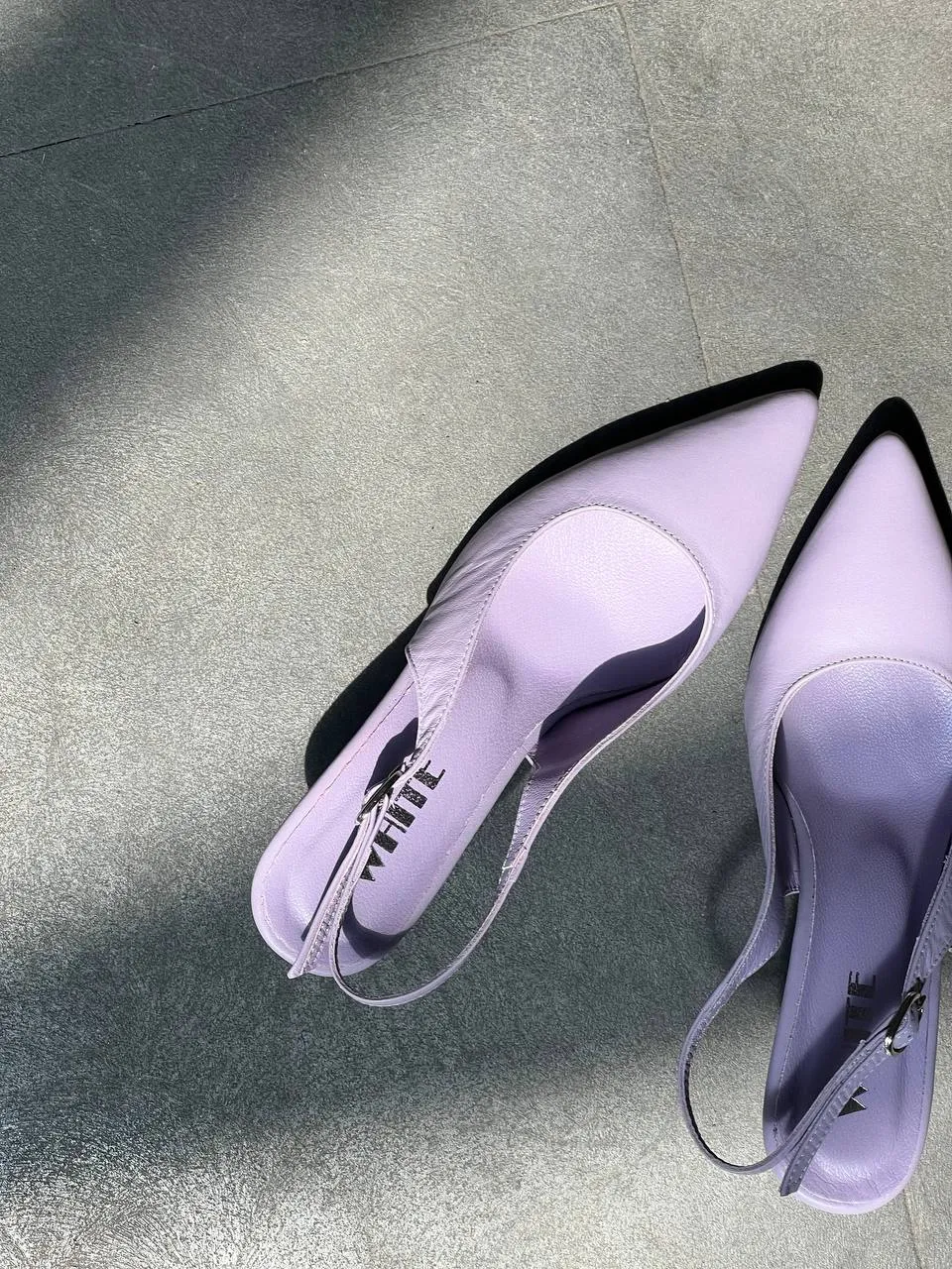 Purple high heels