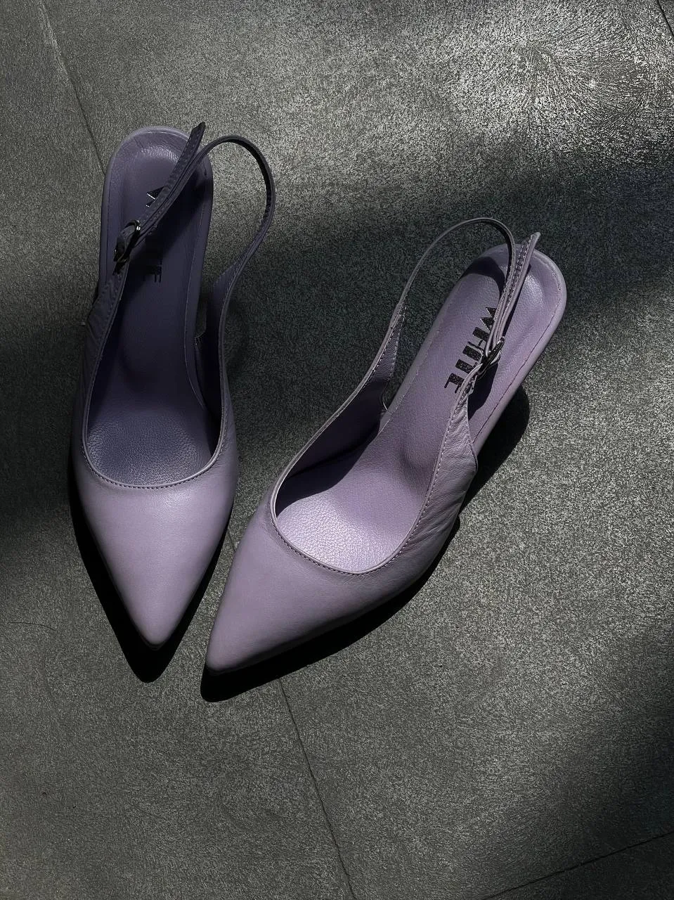 Purple high heels