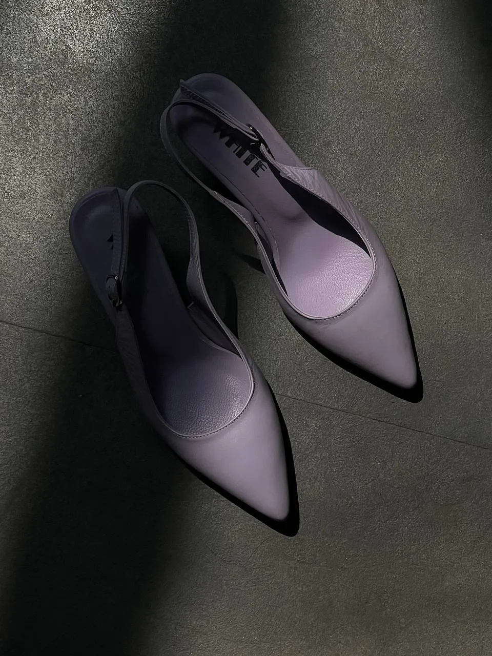 Purple high heels