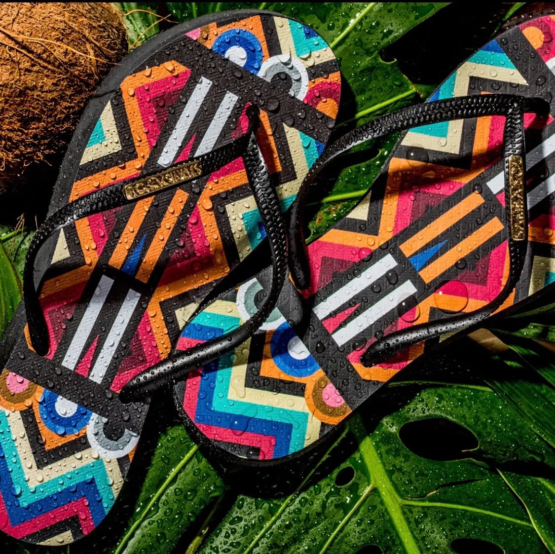 Samba Sol Women's Fashion Collection Flip Flops - Tribal