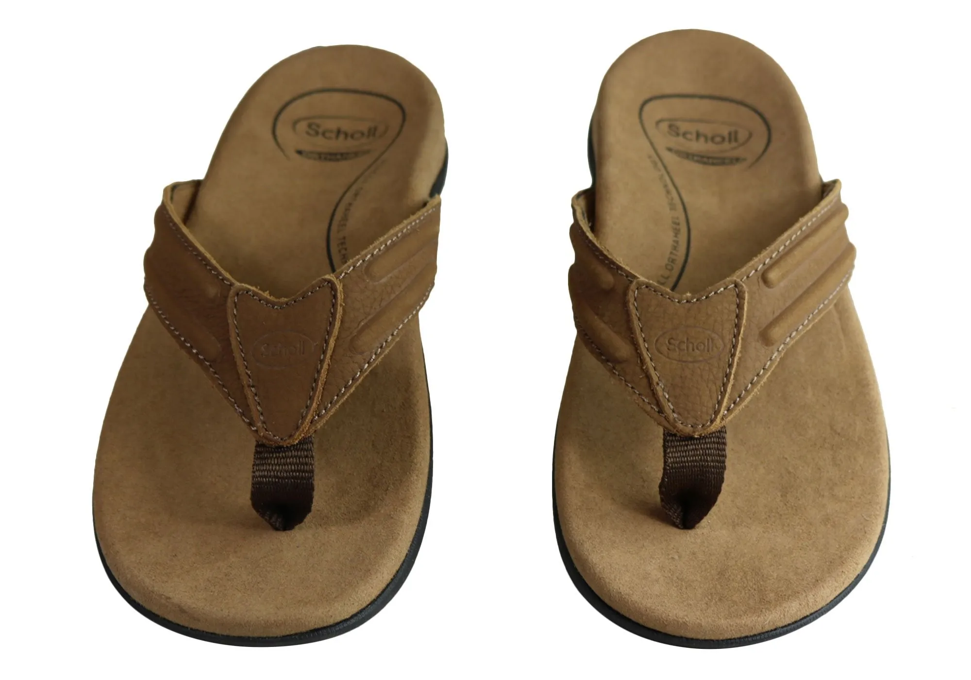 Scholl Orthaheel Bondi II Mens Comfort Orthotic Thongs With Support