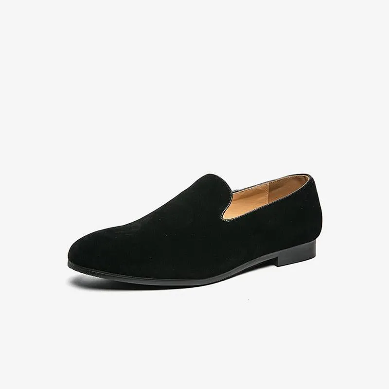 Sophisticated Forest Velvet Loafers