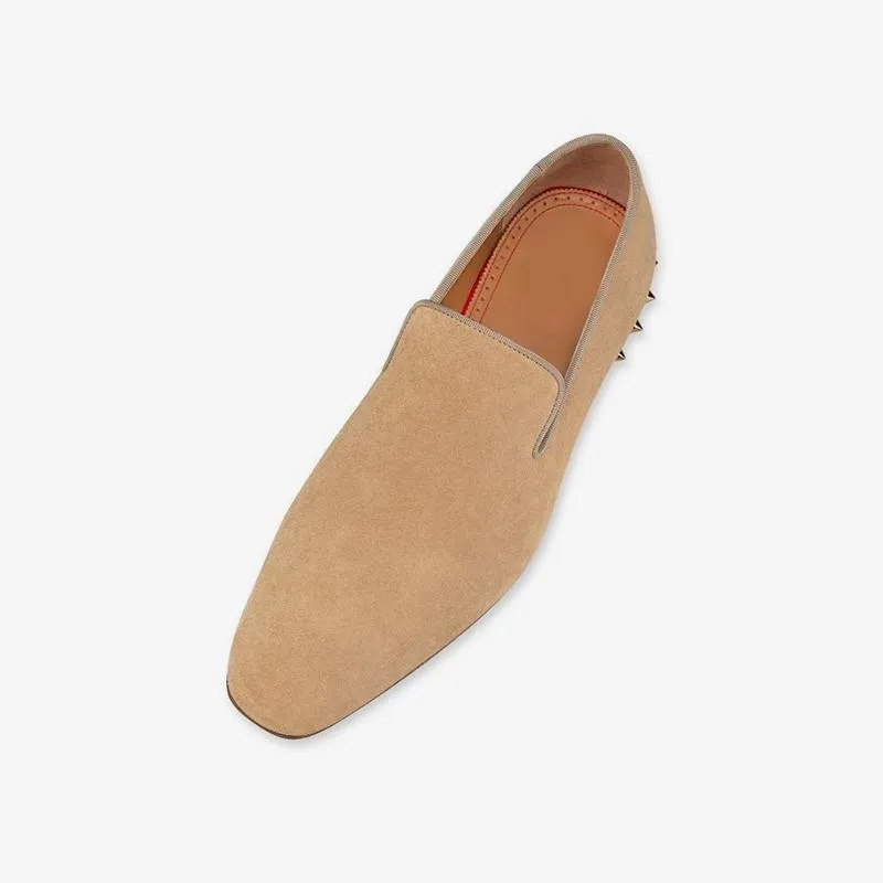 Suede Loafers Rivets Heel Slip-on Men Shoes
