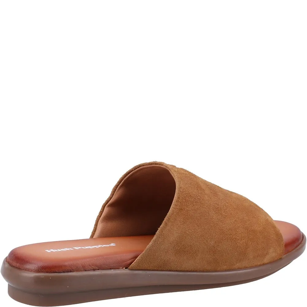 Tan Krystal Mule Sandals