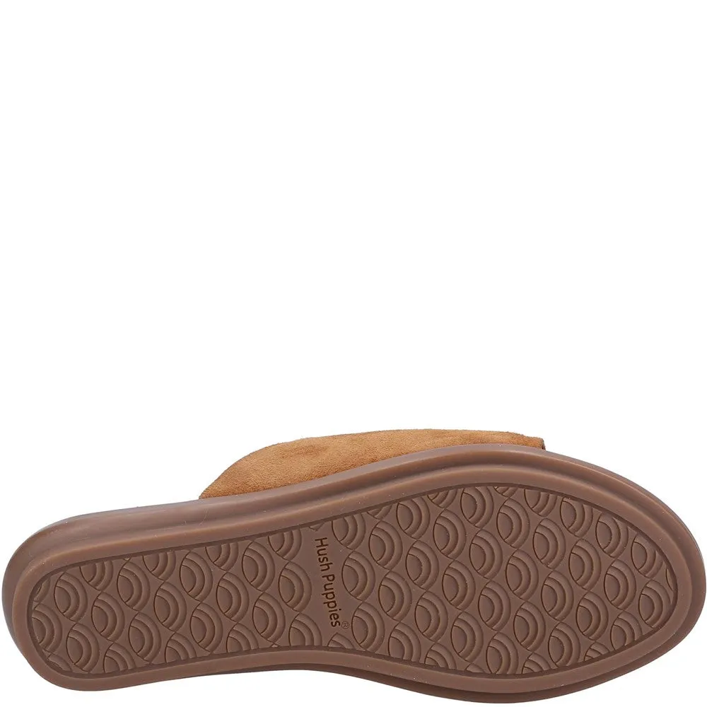 Tan Krystal Mule Sandals