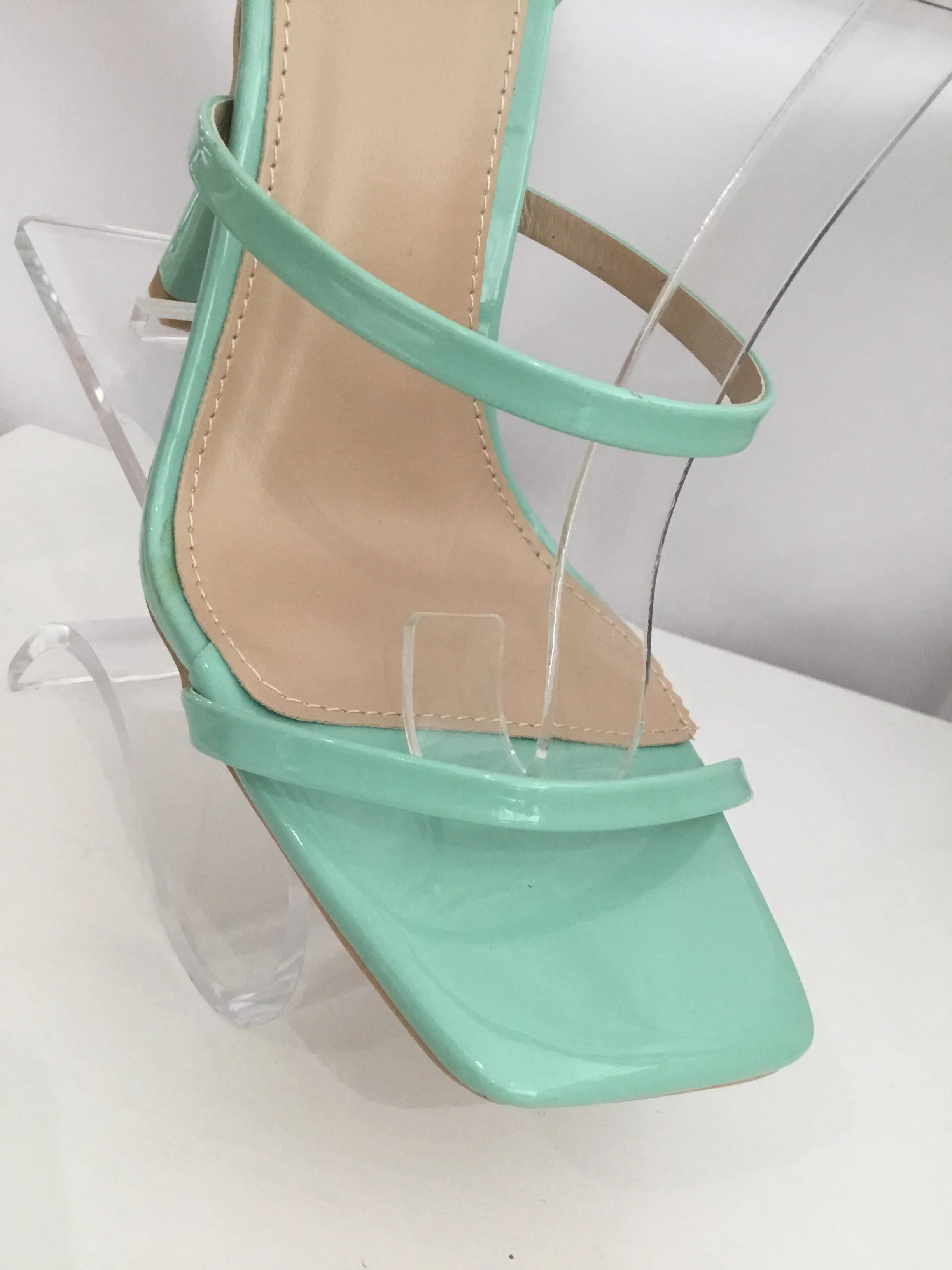 Three Straps Mint Heel