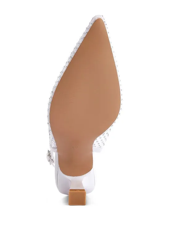 Trendy Mesh Kitten Heel Slingbacks