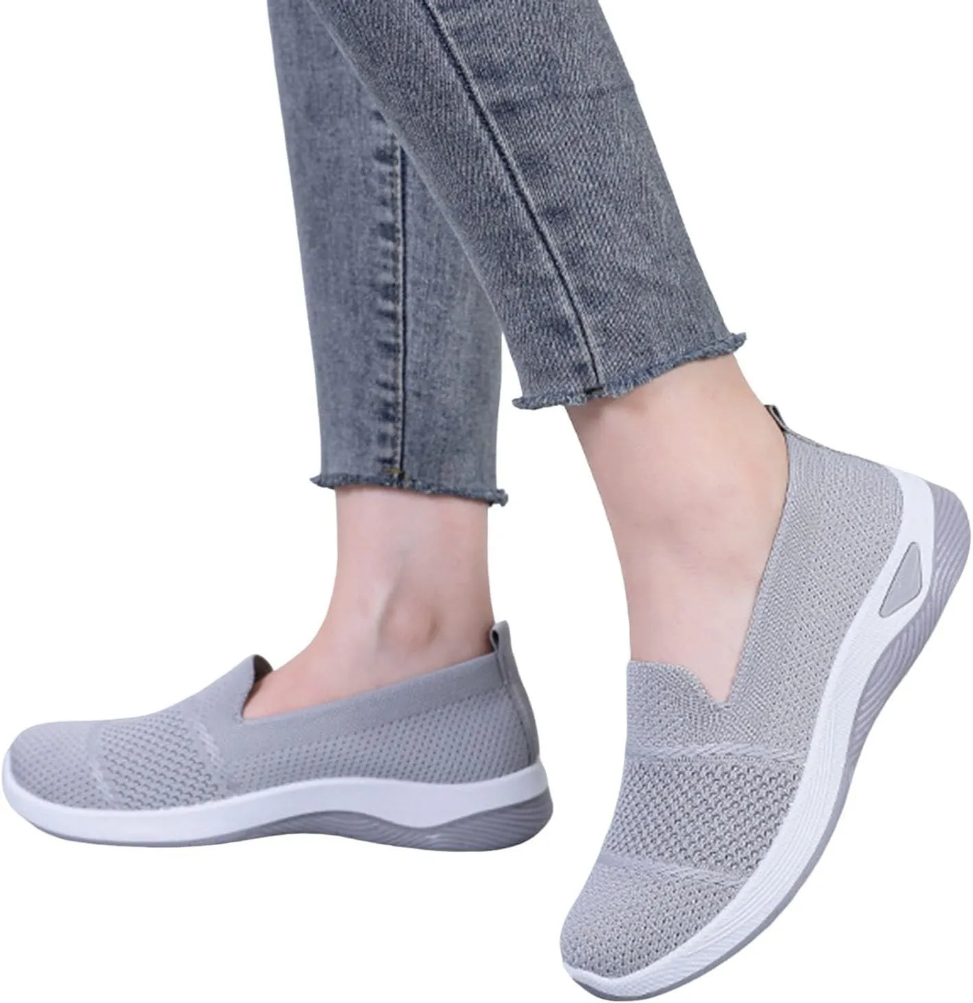 Women Orthopedic Shoes Breathable Soft Mesh Go Walking Shoes Lightweight Slip on Memory Foam Athletic Tennis Sneakers