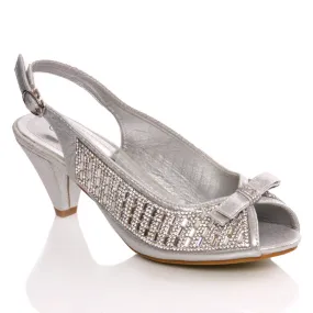 Womens ‘668-92’ Diamante Adorn Bridal Wedding Sandals