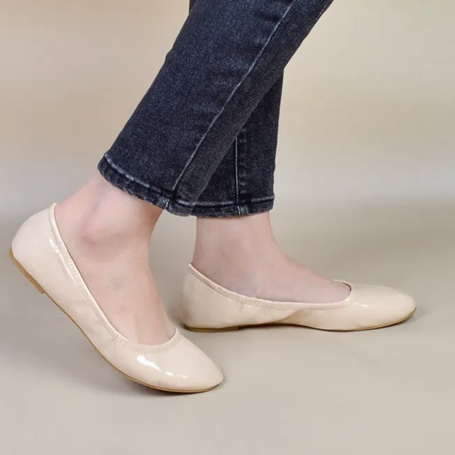 Women's PU patent leather ballet flats | Comfy walk daily casual shoes