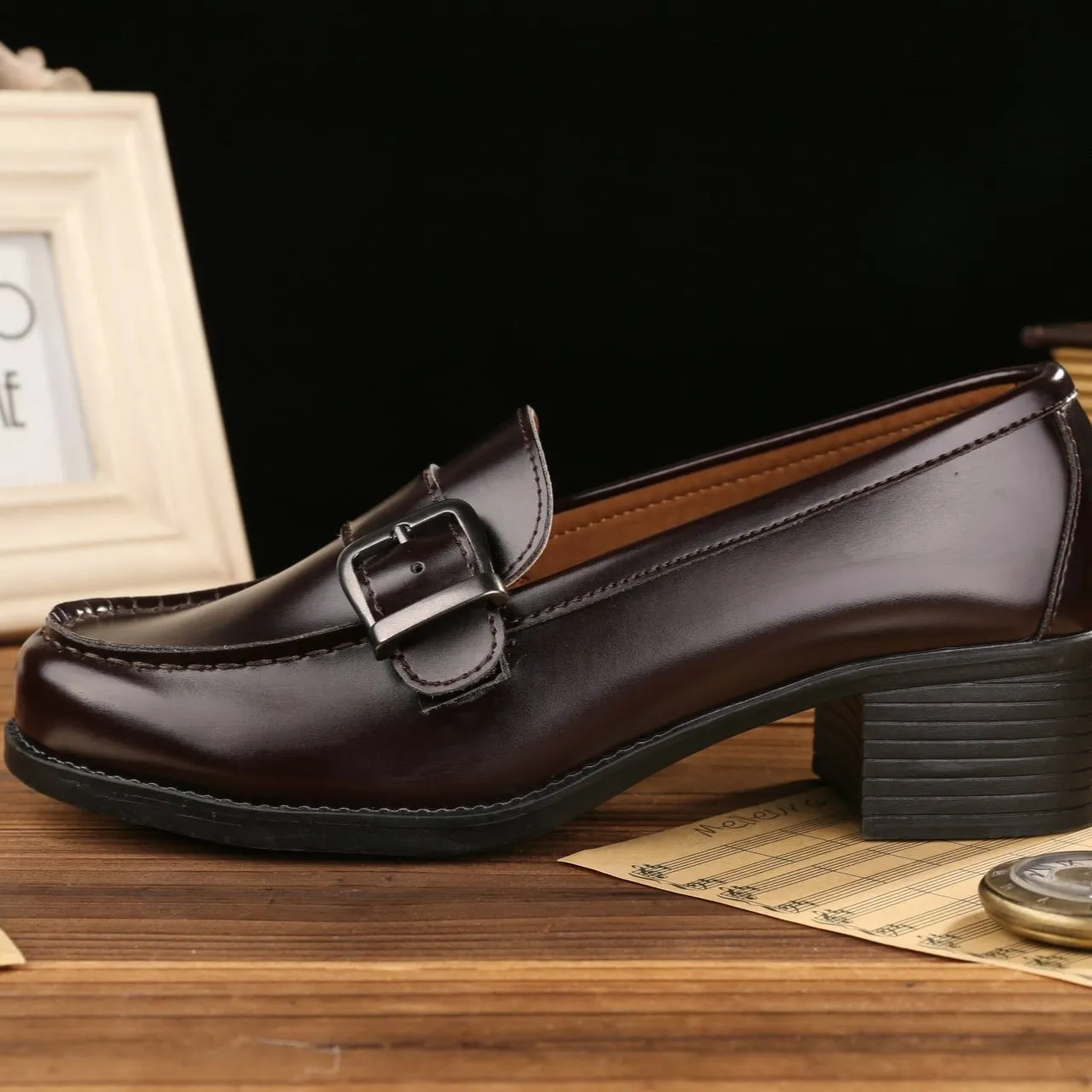 Womens Uniform Low Heel Japanese Style Loafers