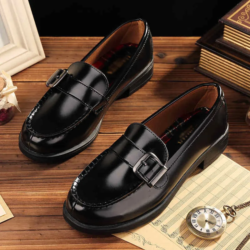 Womens Uniform Low Heel Japanese Style Loafers