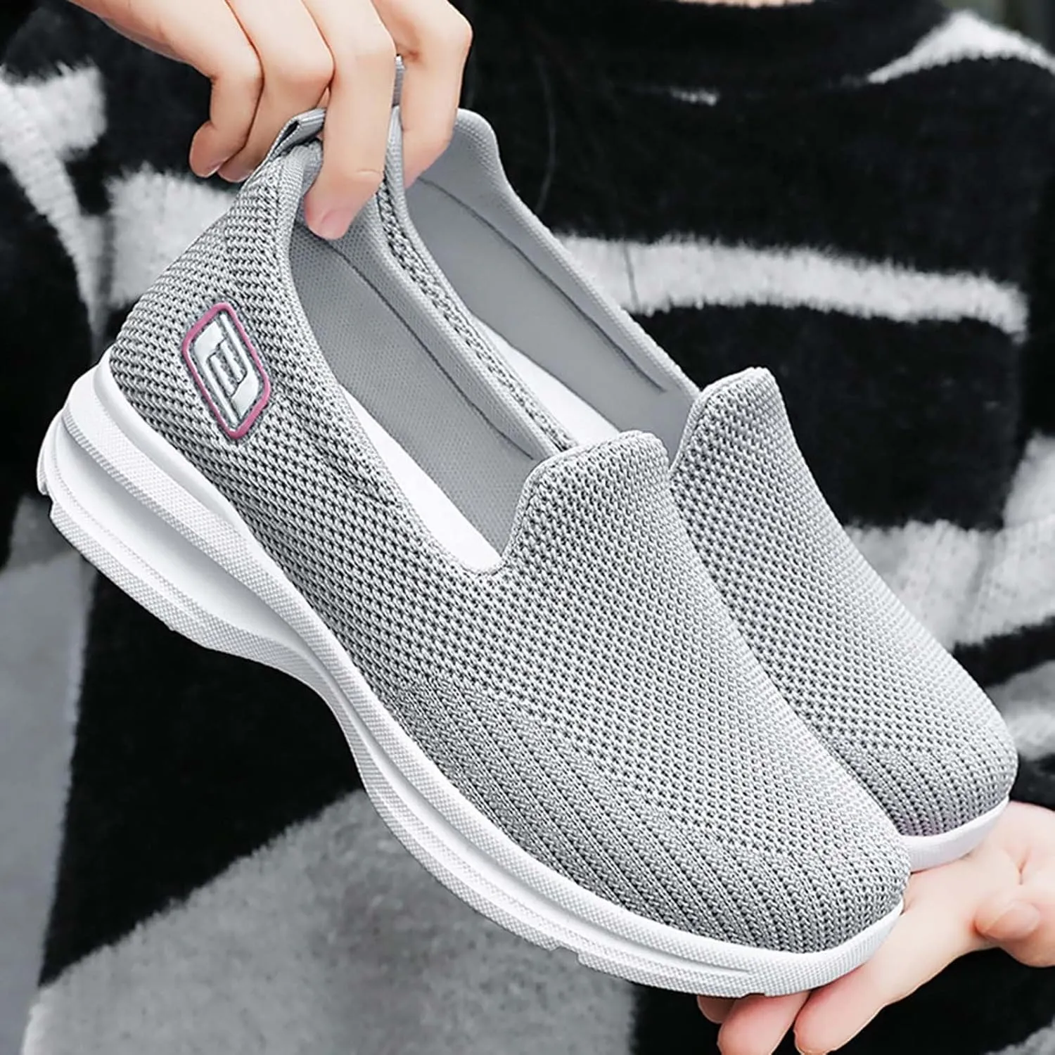 Women's Woven Orthopedic Breathable Soft Shoes Arch Support, Diabetes Foam Shoes Walking Anti-Skid Sports Shoes 2024 New Fall