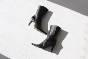 Y2K Leather Pointed Toe Boots by 'Urban Soul' ~ Euro 39