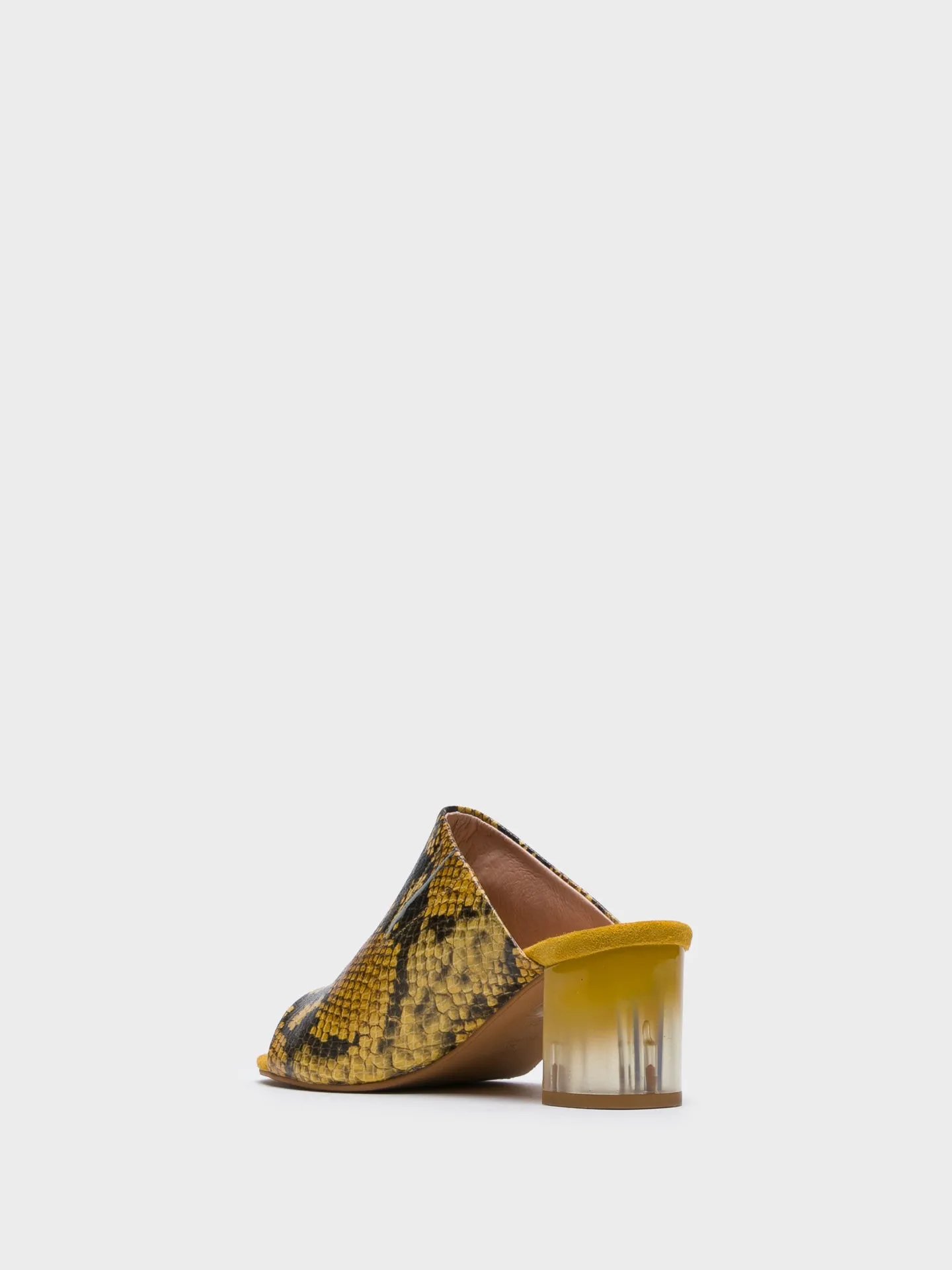 Yellow Open Toe Mules